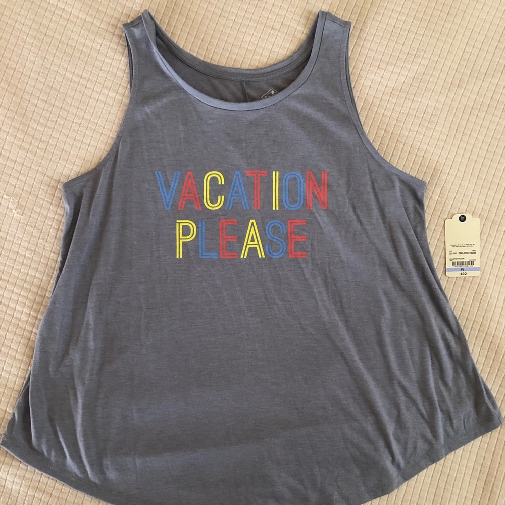 2/$14 ❤️ John’s Bay Women’s Vacation Please Tank Top Sz PL